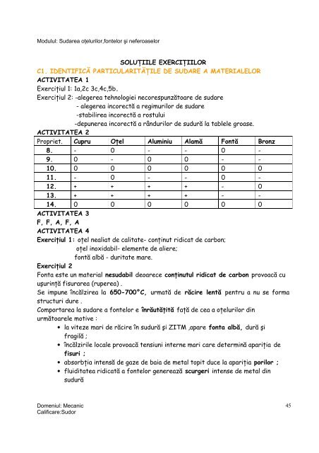 MECANICXI SUDAREA OTELURILOR, FONTELOR SI ... - cndipt