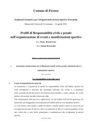 Dispense - Profili di responsabilità civili e penali - Sport Informa