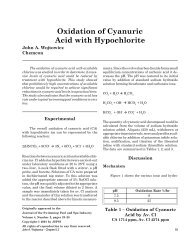 Oxidation of Cyanuric Acid with Hypochlorite - The Journal of the ...