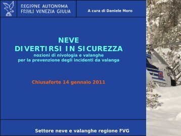 Neve - Divertirsi in sicurezza - Parco Naturale delle Prealpi Giulie