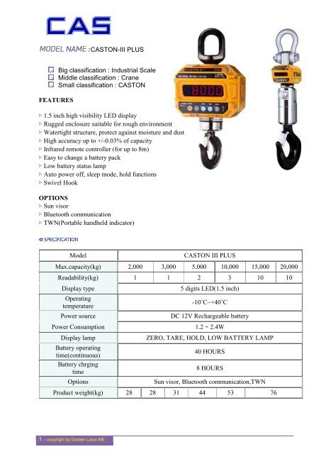 CASTON 3 plus hook scale - can treo caston plus Hoa sen vang