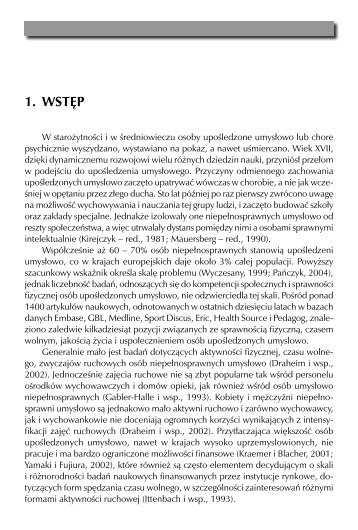 1. WSTÄP - wydawnictwa AWF w Krakowie