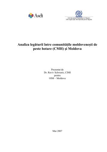 Analiza legÄturii Ã®ntre comunitÄÅ£ile moldoveneÅti de ... - IOM Moldova