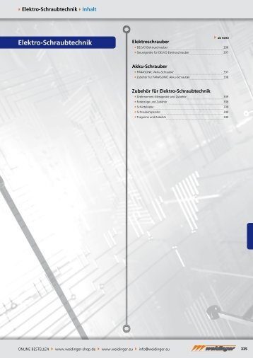 Zubehör für Elektro-Schraubtechnik - WEIDINGER