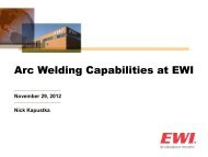 Arc Welding Capabilities at EWI