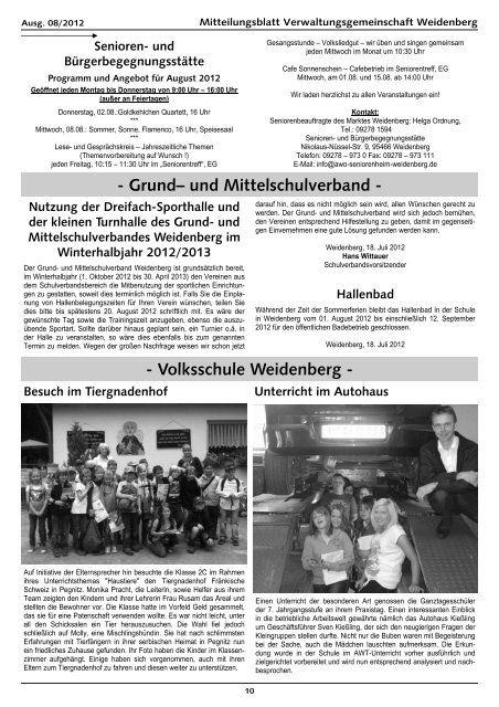 Ausgabe 08/2012 - Weidenberg