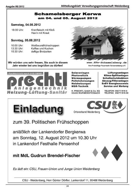 Ausgabe 08/2012 - Weidenberg