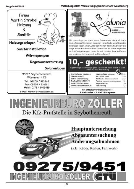 Ausgabe 08/2012 - Weidenberg