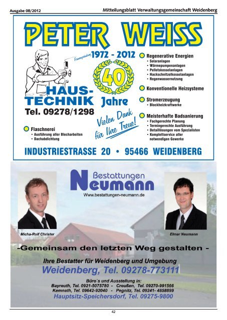 Ausgabe 08/2012 - Weidenberg