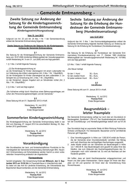 Ausgabe 08/2012 - Weidenberg