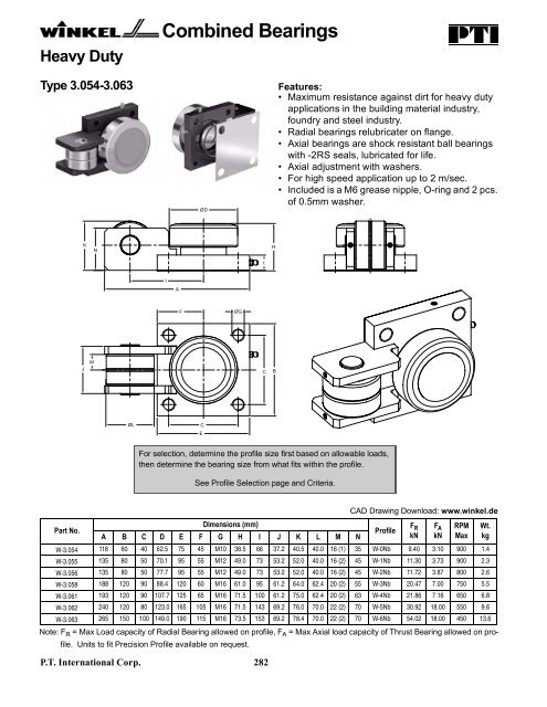 PTI Bearing Catalog - Norfolkbearings.com