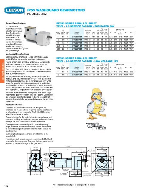 LEESON / LINCOLN Motor Catalog - Norfolkbearings.com