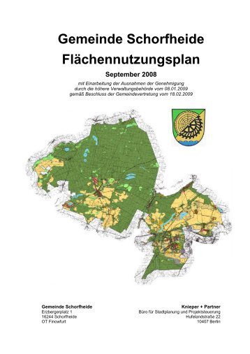 Gemeinde Schorfheide Flächennutzungsplan September 2008