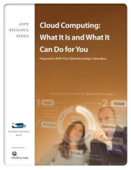 Cloud Computing: What It Is and What It Can Do for You - ASPE