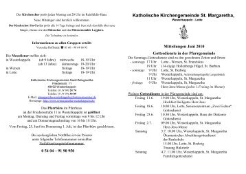 Mitteilungen Juni 2010 - St. Margaretha