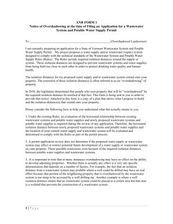 Sample Cover Letter first draft - Drinking Water and Groundwater ...