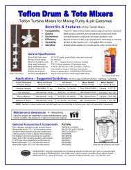 Teflon Turbine Mixers for Mixing Purity & pH Extremes