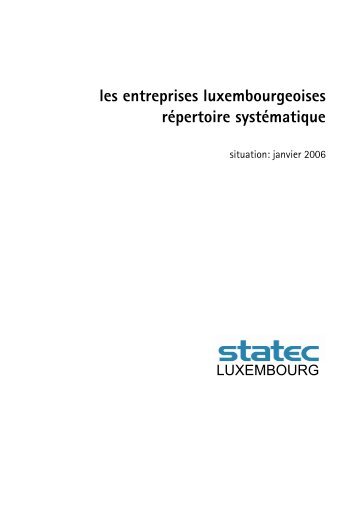 les entreprises luxembourgeoises répertoire systématique