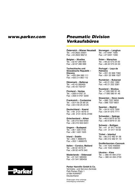 Hochleistungs-Pneumatikventile mit DirektanschlÃ¼ssen G1/8 - G1/2