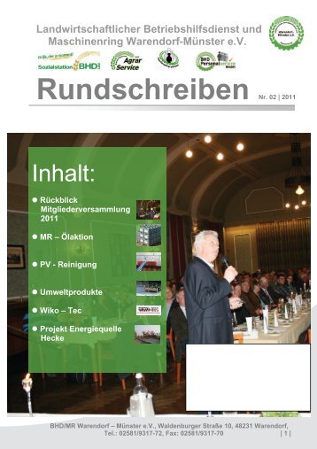 Rundschreiben Nr. 02 | 2011 - Betriebshilfsdienst und ...