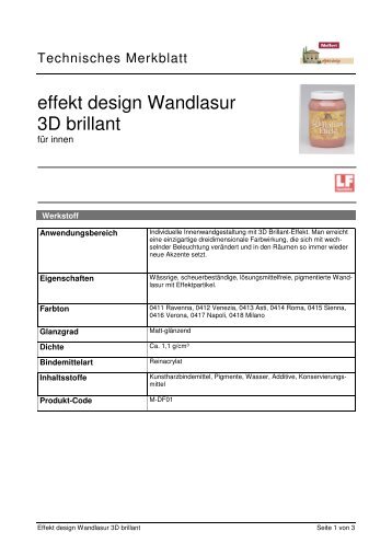 effekt design Wandlasur 3D brillant - Handwerker-Versand.de