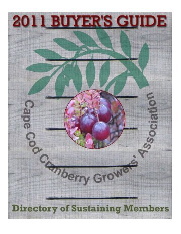 Download the 2011 Buyer's Guide - Cape Cod Cranberry Growers ...