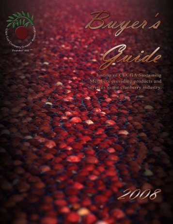 2008 Buyers' Guide - Cape Cod Cranberry Growers' Association