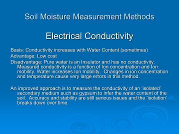 Soil Moisture Measurement Methods Neutron Probe