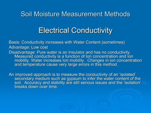 Soil Moisture Measurement Methods Neutron Probe