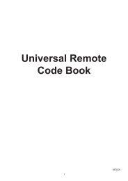 Universal Remote Code Book - Marmitek