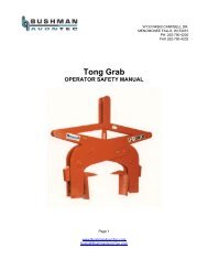 Tong Grab Safety Manual - Bushman Equipment, Inc.