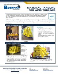 Material Handling for Wind Turbines PDF - Bushman Equipment, Inc.