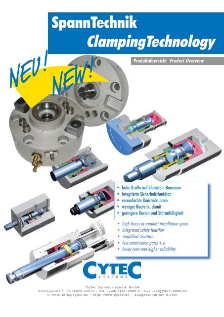 Spannsysteme - Cytec Zylindertechnik GmbH