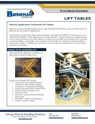 Lift Tables PDF - Bushman Equipment, Inc.