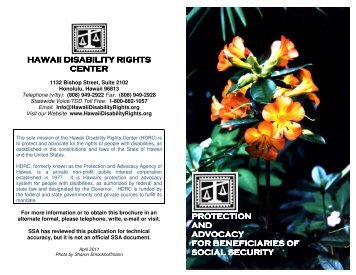 (PABSS) Brochure - Hawaii Disability Rights Center