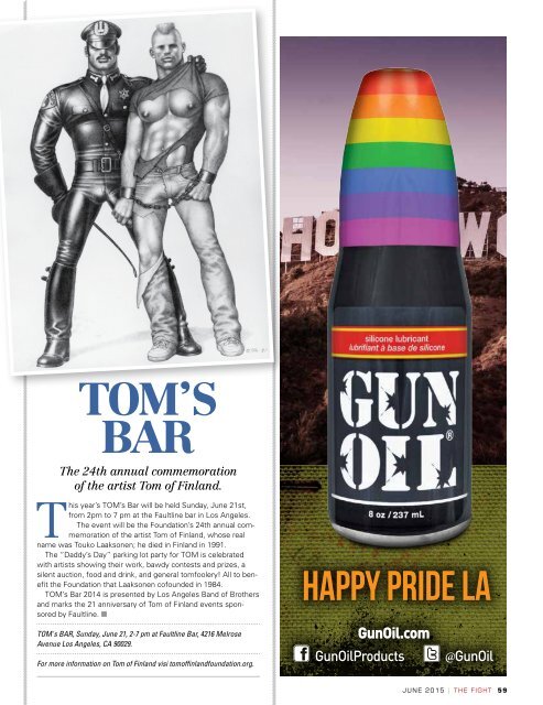 THE FIGHT SOCAL'S LGBT MONTHLY MAGAZINE JUNE 2015