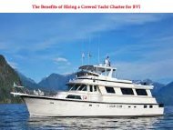 The Benefits of Hiring a Crewed Yacht Charter for BVI