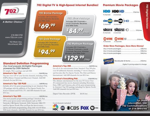 702 Digital TV & Internet - 702 Communications