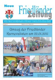 Umzug der Friedländer Karnevalisten am 22.01.2011 - Stadt Friedland