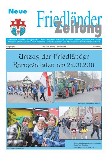 Umzug der Friedländer Karnevalisten am 22.01.2011 - Stadt Friedland