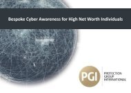 Bespoke Cyber Awareness for High Net Worth Individuals