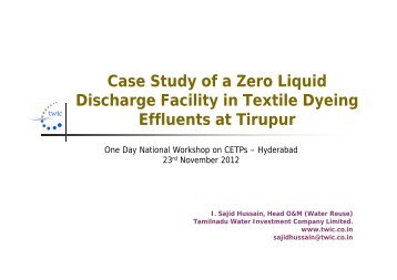 Case Study of a Zero Liquid Discharge Facility in Textile ... - IGEP.in