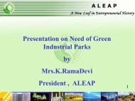 Presentation on Need of Green Industrial Parks by Mrs.K ... - IGEP.in