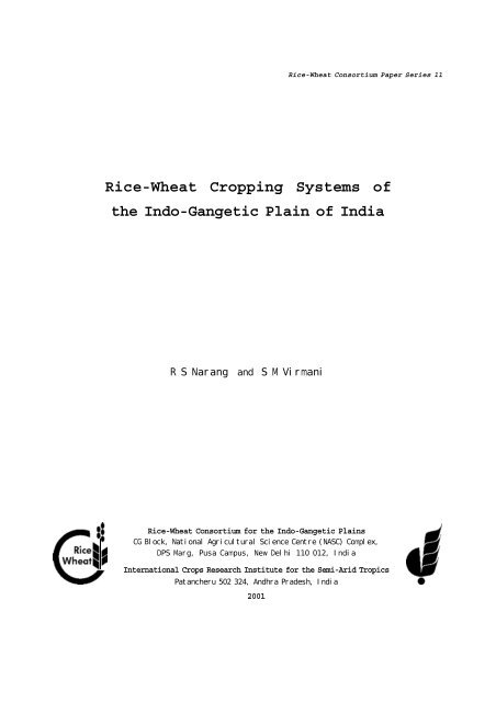 Rice-Wheat Cropping Systems of the Indo-Gangetic Plain of India
