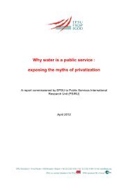 Why water is a public service : exposing the myths of privatization