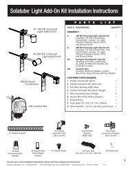 SolatubeÂ® Light Add-On Kit Installation Instructions