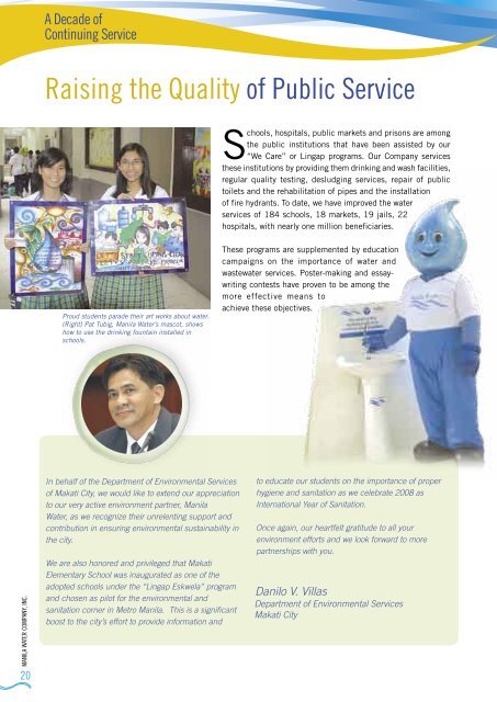 2007 Sustainability Report - Manila Water Company