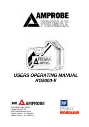 USERS OPERATING MANUAL RG5000-E - Advanced Engineering