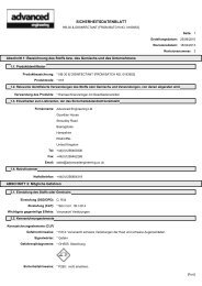 HB-30 Sicherheitsdatenblatt - Advanced Engineering