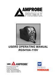 users operating manual rg5410a-110v - Advanced Engineering